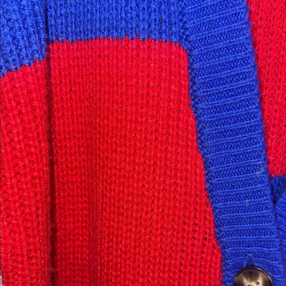 Blue and Red Striped Cardigan - Picture 5 of 6